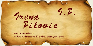Irena Pilović vizit kartica